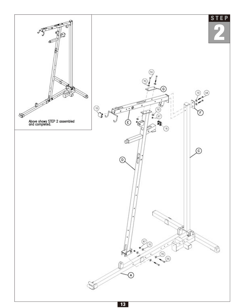 Body-Solid G2B 綜合訓練器安裝步驟