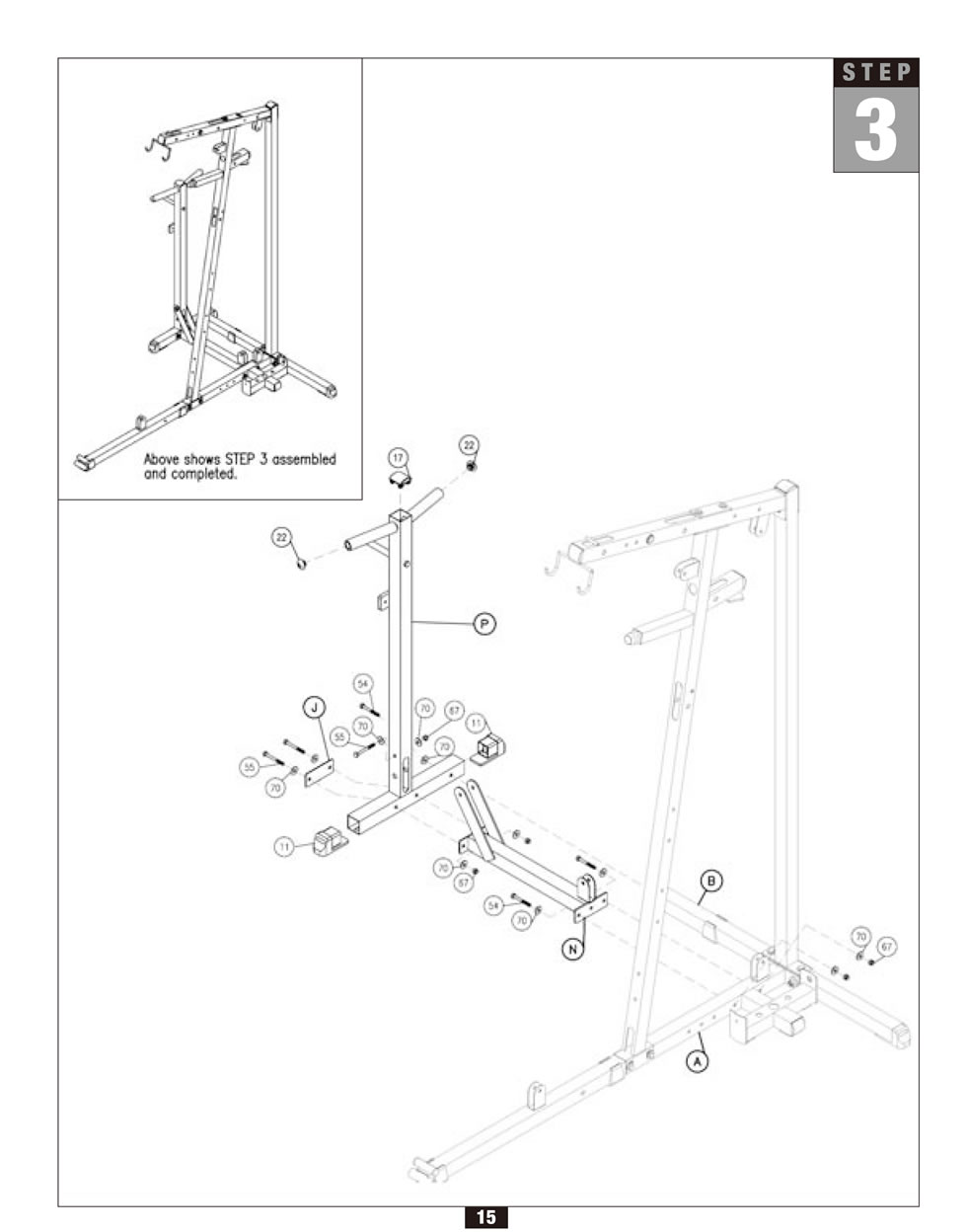 Body-Solid G2B 綜合訓練器安裝步驟