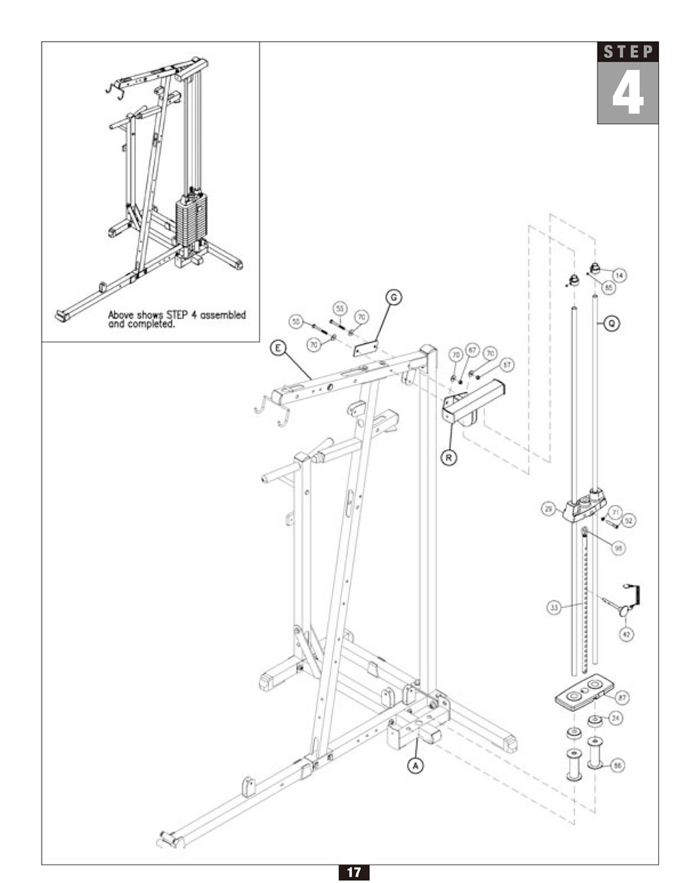 Body-Solid G2B 綜合訓練器安裝步驟