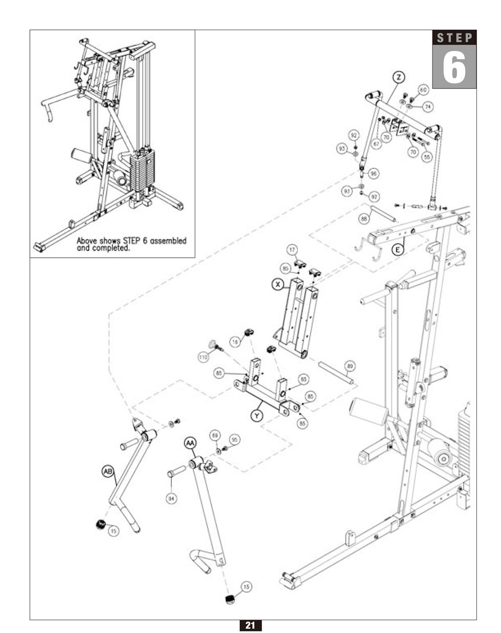 Body-Solid G2B 綜合訓練器安裝步驟